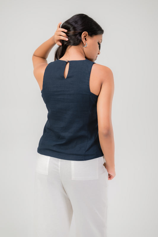 Zest Top - Navy Blue