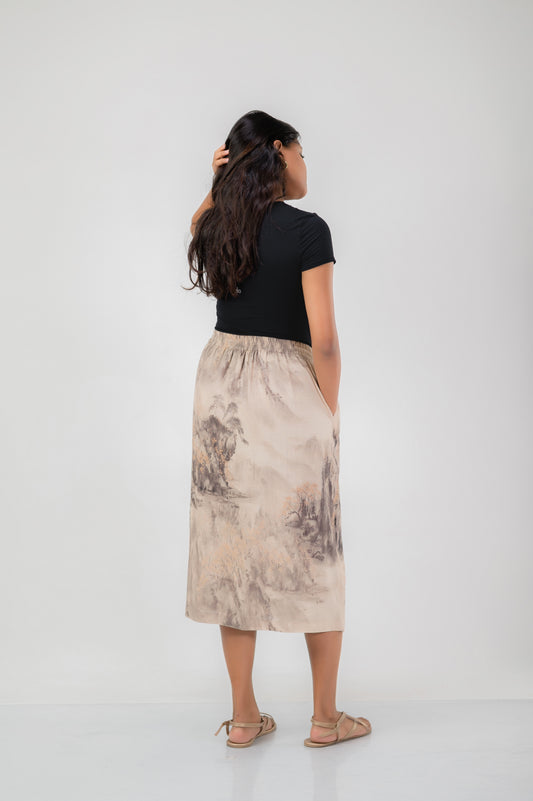 Forest Spring Midi Skirt