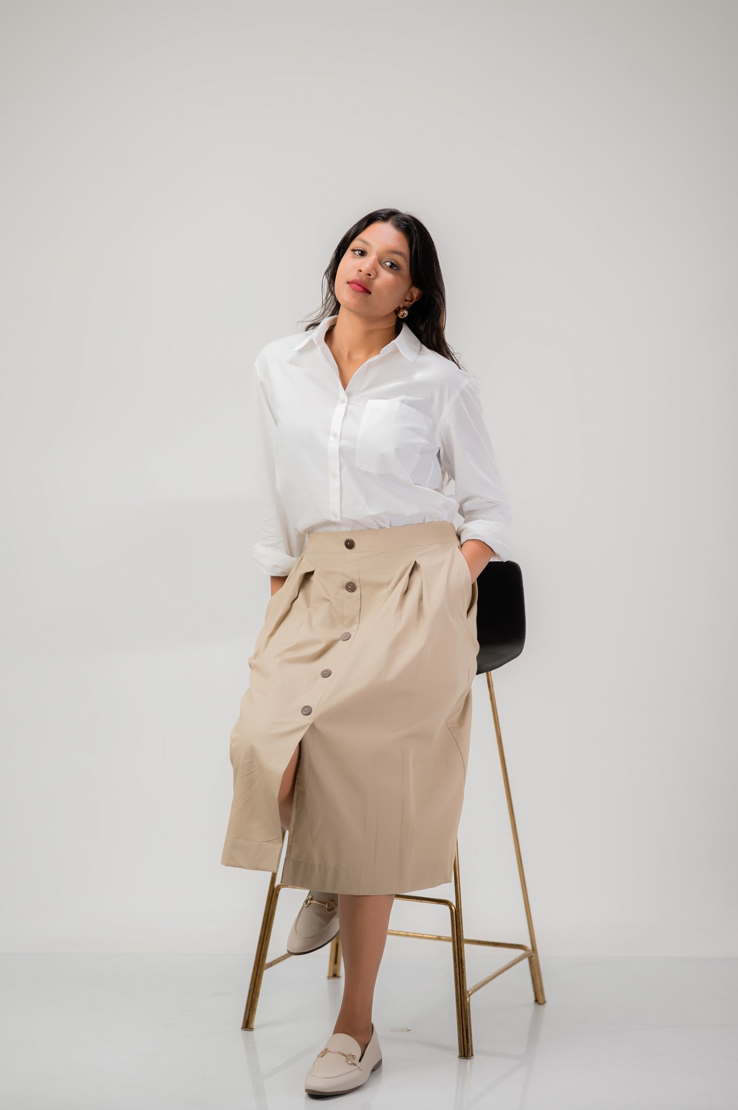 Amber Button Down Skirt
